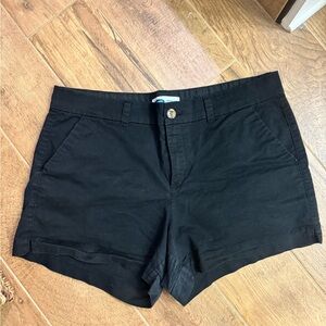 Women’s black chino shorts